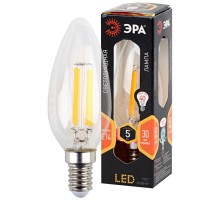Лампа светодиодная F-LED B35-5W-827-E14 (филамент, свеча, 5Вт, тепл, E14)  Б0043435  ЭРА