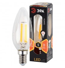Лампа светодиодная F-LED B35-5W-827-E14 (филамент, свеча, 5Вт, тепл, E14)  Б0043435  ЭРА
