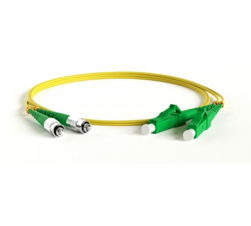 FC-D2-9-FC/AR-LC/AR-H-1.5M-LSZH-YL Патч-корд волоконно-оптич. (шнур) SM 9/125 (OS2), FC/APC-LC/APC, 2.0 мм, duplex, LSZH, 1.5 м  376951  Hyperline