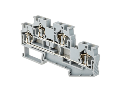 Клемма пружинная двухуровневая, 4 мм2, серая MTS-D4  88308  ОВЕН
