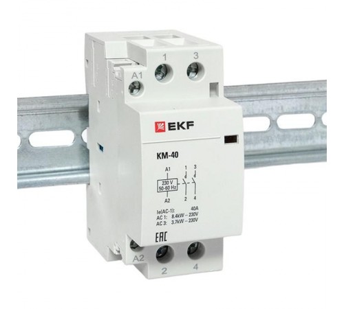 Контактор модульный КМ 40А 2NО (2 мод.) EKF PROxima  km-2-40-20  EKF
