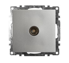 Розетка телевизионная 1-местная (механизм), 75 Ом, 5-862МГц, серия Катрин, GLS00-7108-03, серебро  39586  STEKKER