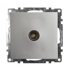 Розетка телевизионная 1-местная (механизм), 75 Ом, 5-862МГц, серия Катрин, GLS00-7108-03, серебро  39586  STEKKER