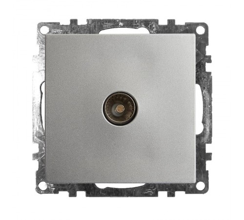 Розетка телевизионная 1-местная (механизм), 75 Ом, 5-862МГц, серия Катрин, GLS00-7108-03, серебро  39586  STEKKER