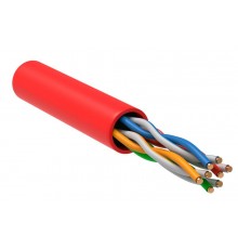 Каб. в. п. U/UTP кат. 5E 4х2х24AWG solid LSZH 305м крас.  LC1-C5E04-124  ITK