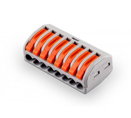 LD222-418 Клемма строительно-монтажная 8-проводная (упак 25шт)  32399  STEKKER