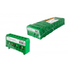 Шина "N" нулевая в изоляторе на DIN-рейку 6x9мм 7 групп инд. стикер  SQ0801-0182  TDM