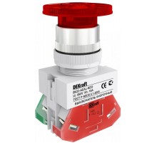 Выкл. кноп. грибок с фикс. AEAL 22 мм 1НО+1НЗ Цвет:  25040DEK  DEKraft