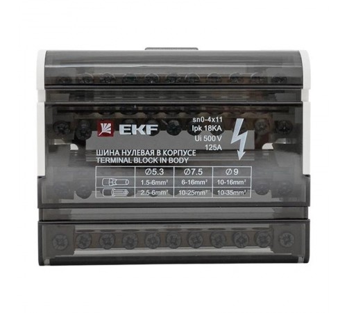 Шина нулевая в корпусе 4х11 EKF PROxima  sn0-4x11  EKF