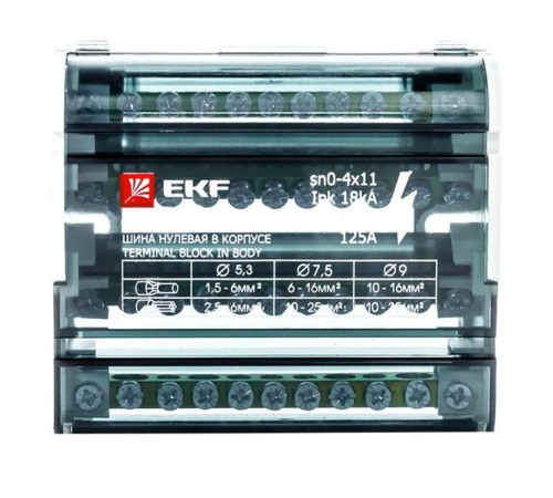 Шина нулевая в корпусе 4х11 EKF PROxima  sn0-4x11  EKF