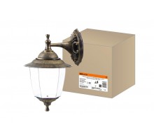 Светильник садово-парковый Прага Эл-11-71-1Б 60 Вт Е27 настенный вниз бронза, прозрачный плафон TDM  SQ0330-0526  TDM