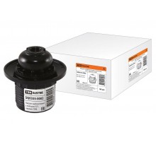 Патрон с кольцом карболитовый Е27 черный  SQ0335-0002  TDM