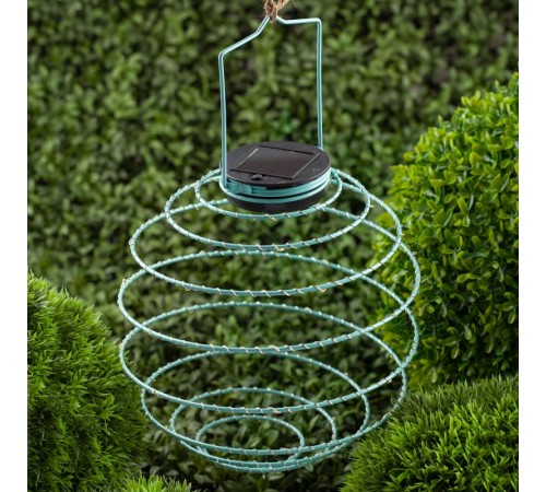 Cветильник садовый декоративный подвесной Спираль на солнечной батарее, ERASF012-29 22 см  Б0044236  ЭРА