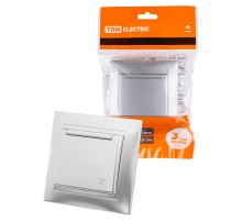 Розетка 2П+З 16А 250В IP44 с крышкой серебр. металлик "Лама"  SQ1815-0226  TDM