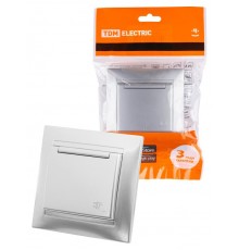 Розетка 2П+З 16А 250В IP44 с крышкой серебр. металлик "Лама"  SQ1815-0226  TDM