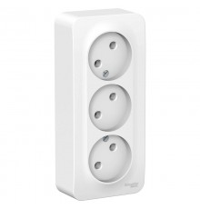 Blanca Белый О/У с изолирующей пластиной Розетка 3-ая без заземления без шторок 16А, 250В  BLNRA000311  SE