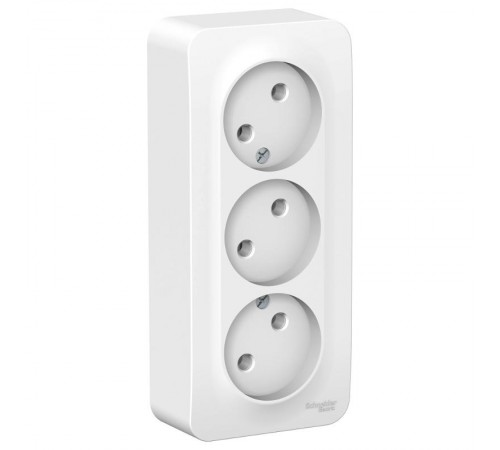Blanca Белый О/У с изолирующей пластиной Розетка 3-ая без заземления без шторок 16А, 250В  BLNRA000311  SE