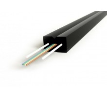 Hyperline FO-FTTH-IN-9S-4-LSZH-BK Кабель волоконно-оптический 9/125 (SMF-28) одномод, 4 волокна, самонесущий  358923  Hyperline