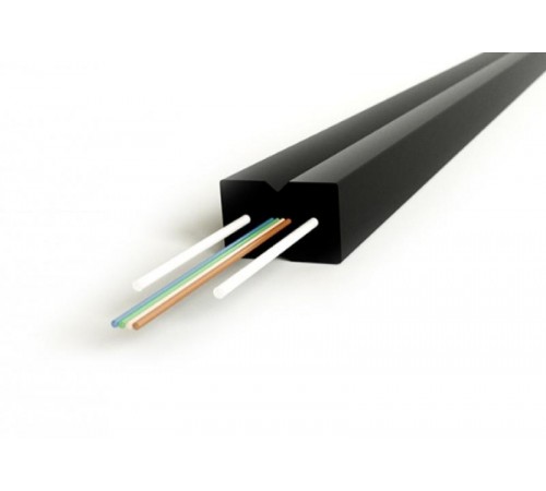 Hyperline FO-FTTH-IN-9S-4-LSZH-BK Кабель волоконно-оптический 9/125 (SMF-28) одномод, 4 волокна, самонесущий  358923  Hyperline