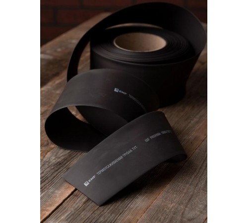 Термоусаживаемая трубка ТУТ нг 100/50 черная рулон PROxima  tut-100-b  EKF