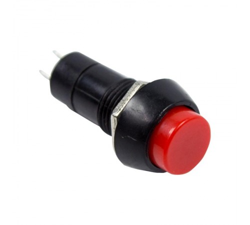 Выключатель-кнопка 250V 1А (2с) (ON)-OFF Б/Фикс красная  36-3040  REXANT
