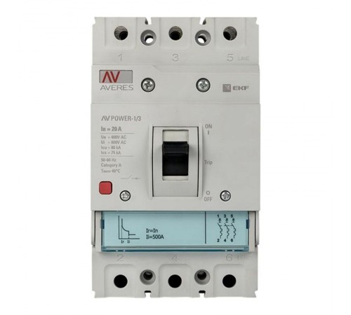 Выключатель автоматический AV POWER-1/3 20А 35kA TR  mccb-13-20-TR-av  EKF