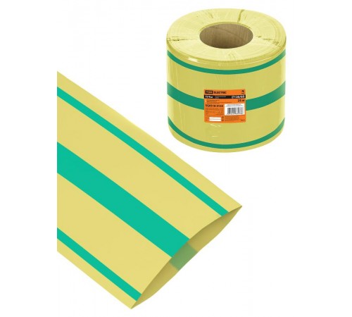Термоусаживаемая трубка ТУТнг 120/60 желто-зеленая (25 м/ролл)  SQ0518-0150   TDM