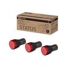 STATUS Лампа сигнальная AD-22DS, LED, d22 мм, 24-440 В AC/DC, красный  SQ0702-0093  TDM