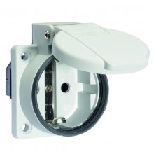 Розетка встраиваемая (с уплотнителем) Schuko 16A 3p 250V IP54 серая 71083 I 71083-Bals I Bals