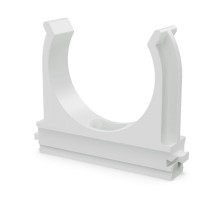 Крепёж-клипса для труб Полистирол белая д50 (10шт/200шт уп/кор)  PR.02750б  Промрукав