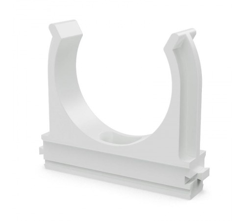 Крепёж-клипса для труб Полистирол белая д50 (10шт/200шт уп/кор)  PR.02750б  Промрукав
