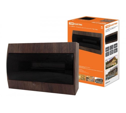 Бокс пластиковый навесной ЩРН-П-18 модулей  IP41 "Эко" (бук)   SQ0901-0024  TDM