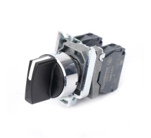 Переключатель SB4 в сборе модульный 22мм 3 позиции с возвратом 2НО  SB4BD53  SE