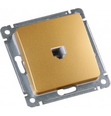 Розетка телефонная скрытой установки, механизм, цвет золото  РСТ-400-07  HEGEL