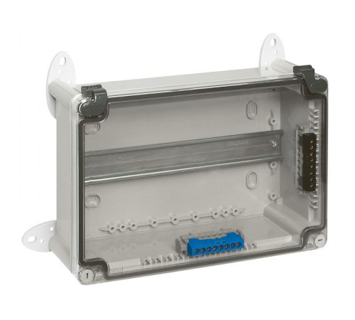 Коробка промышленная пластиковая - IP55 - IK07 - RAL 7035 - 180x140x86 мм - сплошная крышка  035950  Legrand