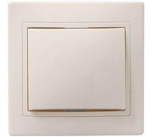 КВАРТА Кремовый Выключатель 1-клавишный проходной 10А ВСп10-1-0-ККм  EVK12-K33-10-DM  GENERICA