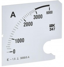 Шкала смен. для амперметра Э47 3000/5А-1,5 96х96мм  IPA20D-SC-3000  IEK