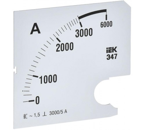 Шкала смен. для амперметра Э47 3000/5А-1,5 96х96мм  IPA20D-SC-3000  IEK
