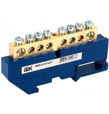 Шина N ноль на DIN-изоляторе ШНИ-8х12-8-Д-С  YNN10-812-8D-K07  IEK