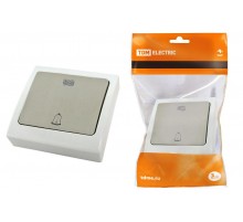 Кнопка звонковая с подсветкой скрытой установки IP54 6A "Вуокса" TDM  SQ1803-0107  TDM