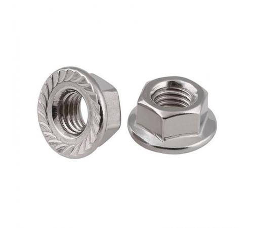 Гайка DIN6923 шестигранная оцинк. С фланцем М8 (35 шт) - пакет ( 0,015 кг)  141609  Tech-KREP