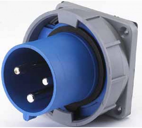 Вилка для скрытой проводки 633 2Р+РЕ 63А 220В IP67 В  26065DEK  DEKraft