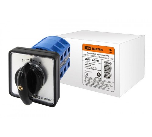 Кулачковый переключатель КПУ11-25/203 (1-0-2 3р (возврат))  SQ0715-0108  TDM