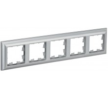 BRITE Рамка 5-ая РУ-5-Бр алюминий/алюминий  BR-M52-12-K47  IEK