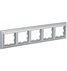 BRITE Рамка 5-ая РУ-5-Бр алюминий/алюминий  BR-M52-12-K47  IEK