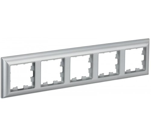 BRITE Рамка 5-ая РУ-5-Бр алюминий/алюминий  BR-M52-12-K47  IEK