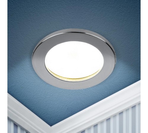 Cветильник встраиваемый влагозащищенный KL95 CH GX53 IP44 хром  Б0055811  ЭРА