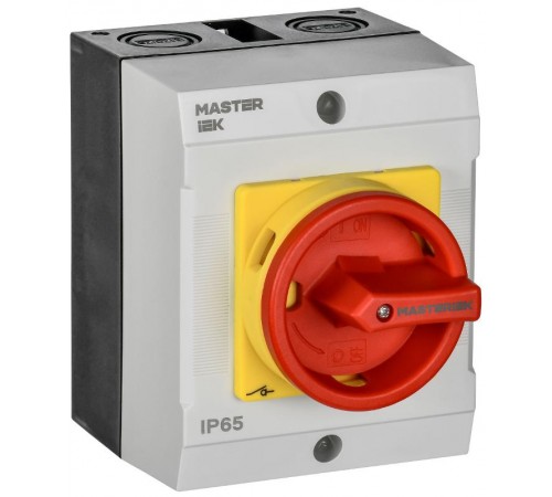 Переключатель кулачковый в боксе закрытая рукоятка аварийная 10А схема 10  MI-CS22-010-010  IEK