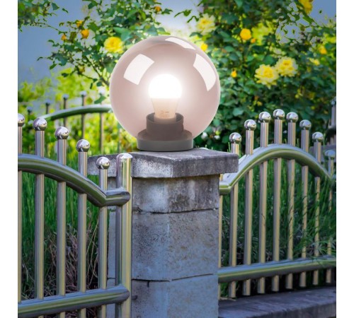Светильник садово-парковый НТУ 01-60-255 без опоры, шар дымчатый D=250 mm  Б0048066  ЭРА