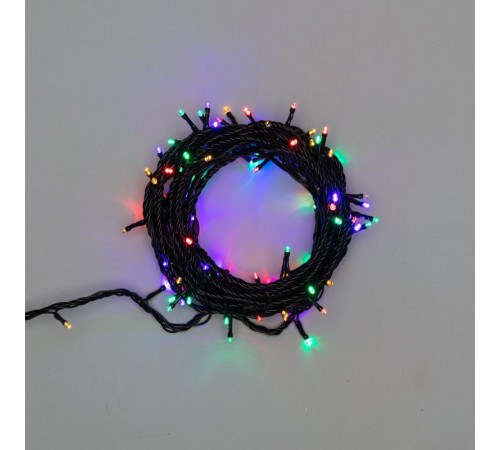Гирлянда "Твинкл Лайт" 10 м,  черный ПВХ, 100 диодов, цвет мультиколор  303-139  NEON-NIGHT